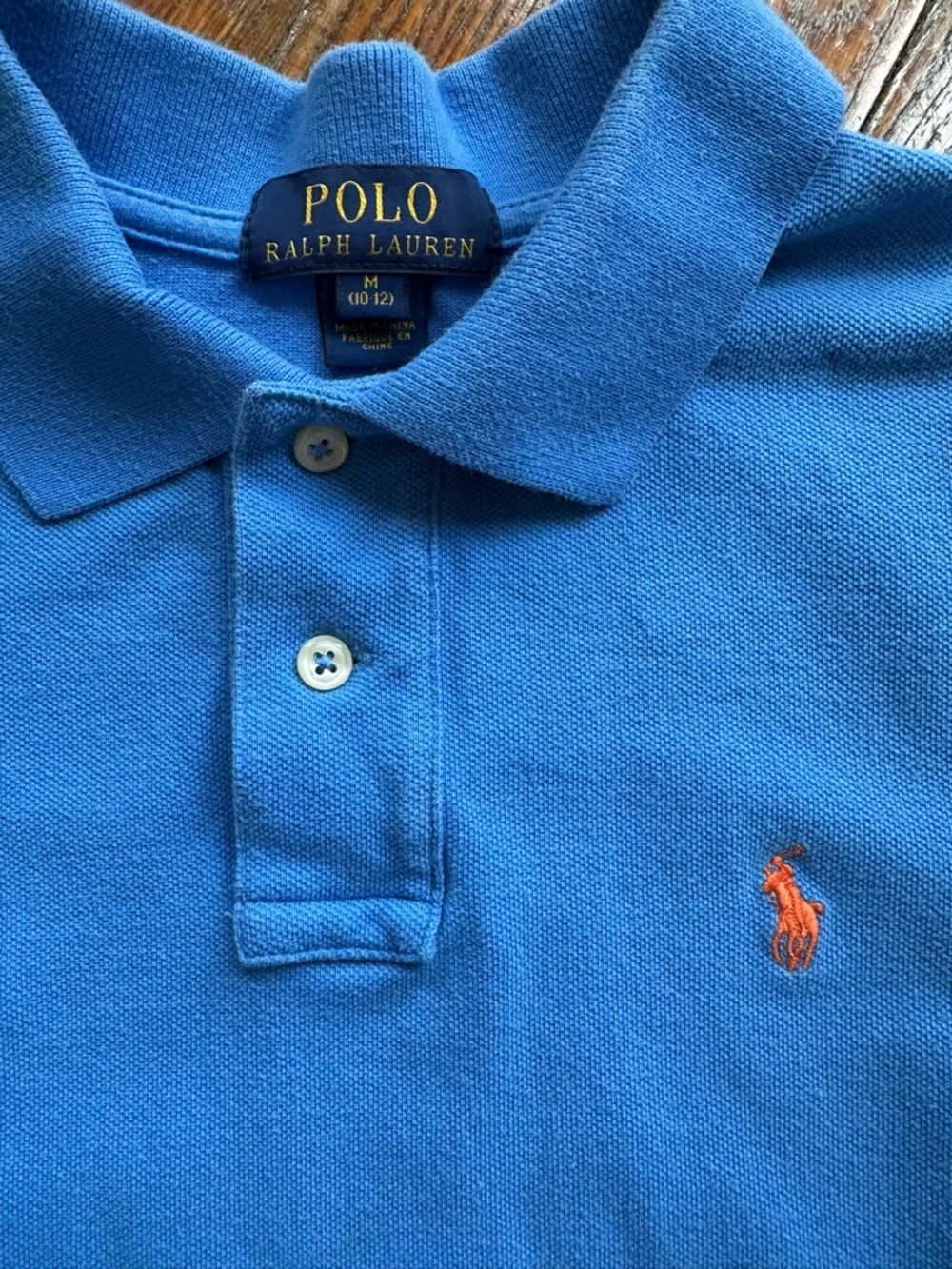 Polo by Ralph Lauren Blue Polo with Orange Pony Logo